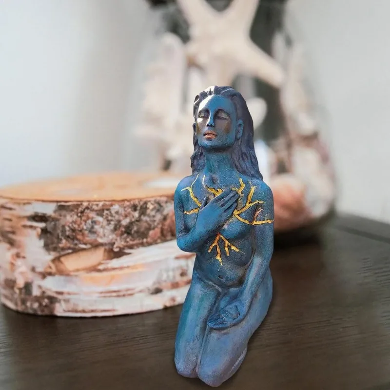

Self Love Shaping Spirit Goddess Statues Resin Sculpture Healing Goddess Portrait Crafts for Home Office Decoration Friends Gift