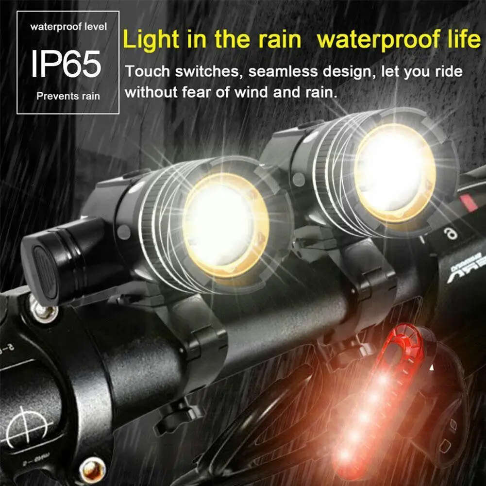 

Scooter Led Lamps Headlight Usb Rechargeable Bike Lights For 1s M365 Skateboard Accessories For Siaomi Scooter Pro 2 B7i6