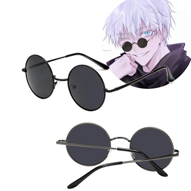 

Черные очки для косплея аниме juютсу Kaisen Gojo Satoru, аксессуары для солнцезащитных очков в стиле стимпанк, унисекс