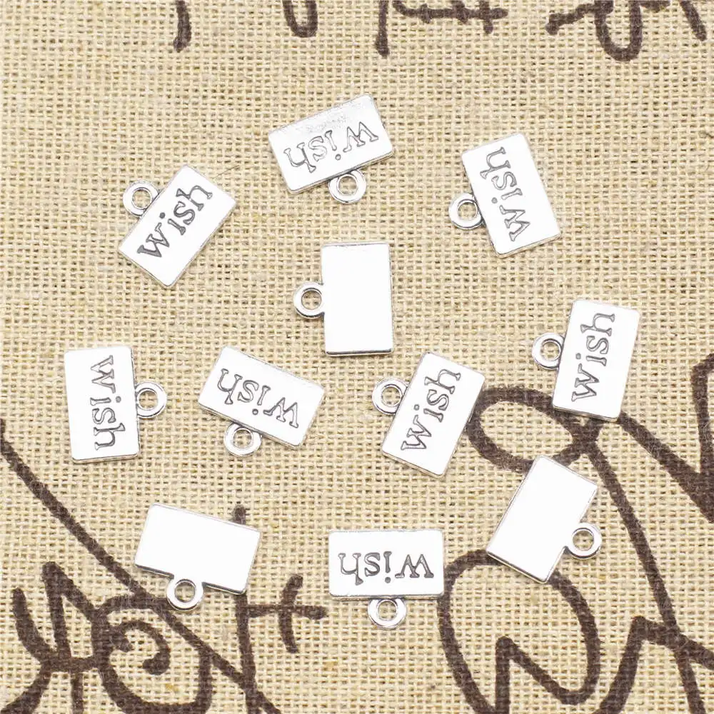 

Word Sign Jewelri Charm Jewellery Making Pendants Accesori 11X12mm Antique Silver Color 20 Pieces