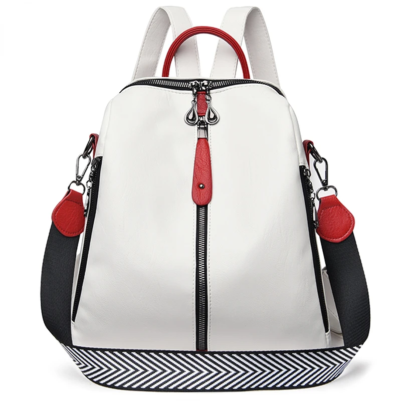 

Backpack Women Soft Leather Backpack Female White High Quality Travel Back Pack School Backpacks for Girls Mochilas Sac A Dos