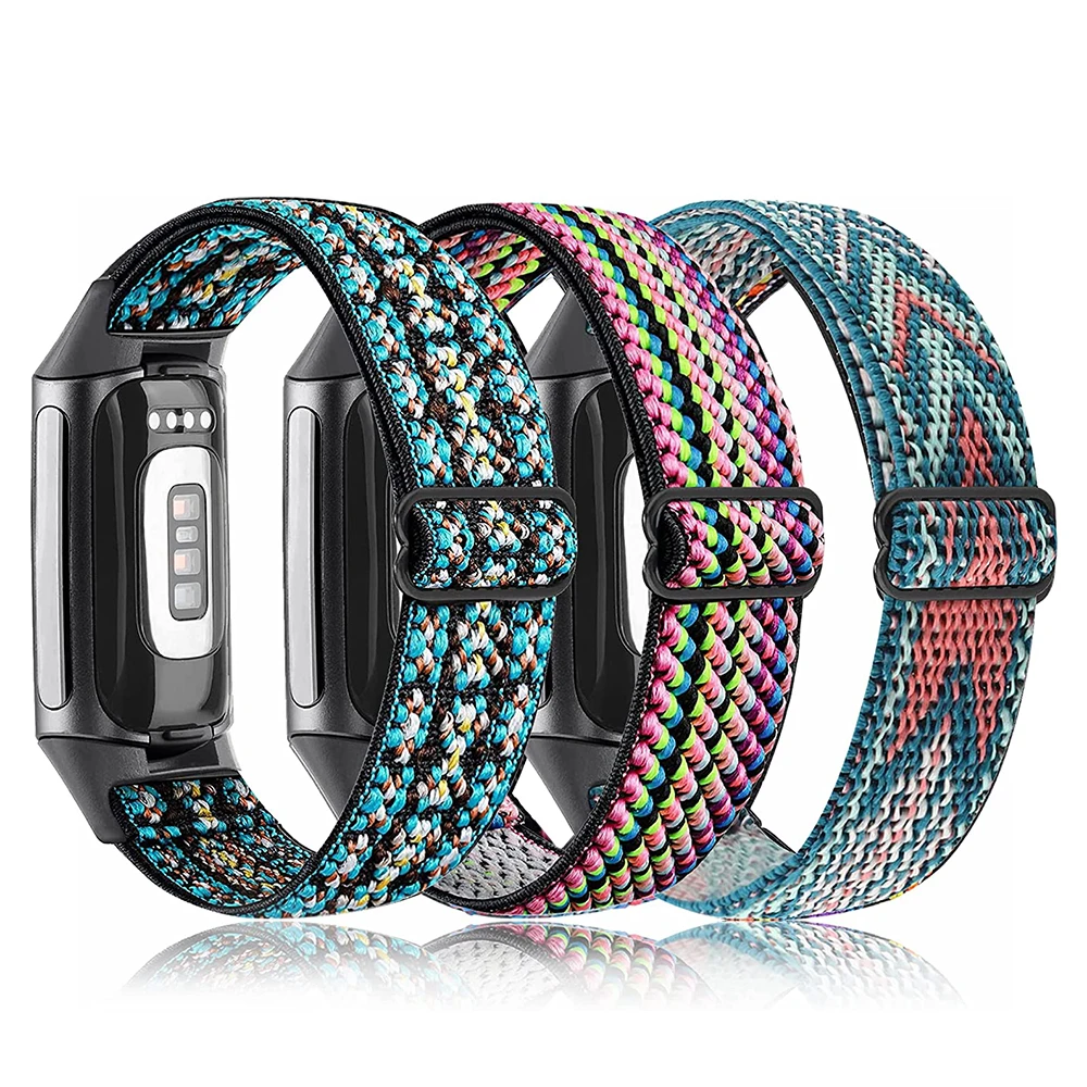 

Эластичный тканевый браслет Essidi для часов Fitbit Charge 5, плетеный браслет, ремешок на запястье для часов Fitbit Charge 5, замена