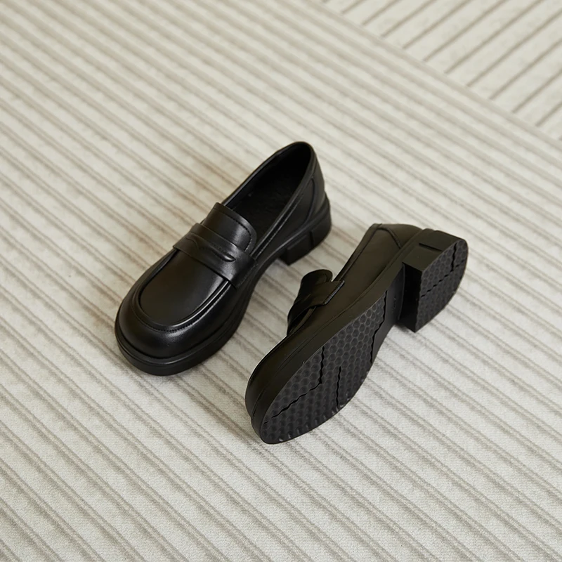 Loafers Women's Genuine Leather Spring 2023 New Ladies Casual Shoes Flat Soft Surface Comfortable Single Shoe Female