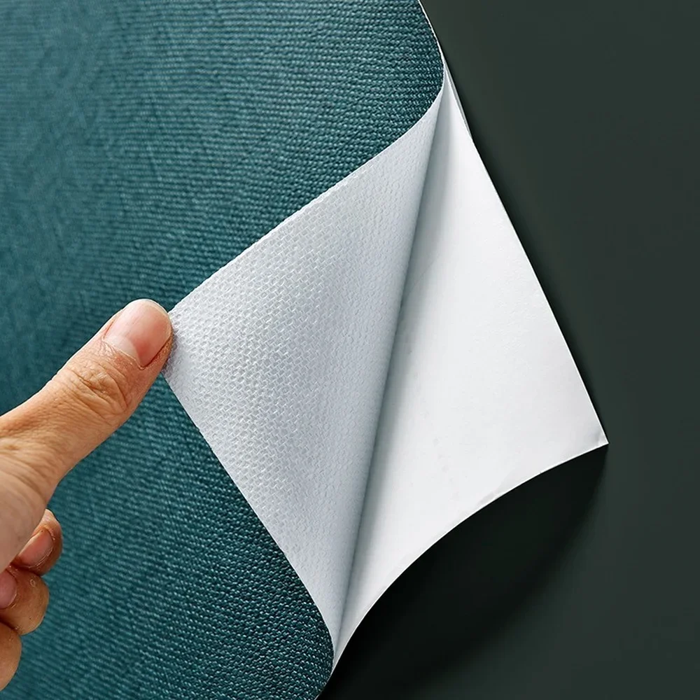 Льняная текстурированная домашний декор самоклеящиеся обои сделай сам для