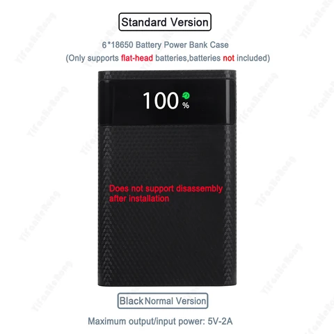 YiFanHeRong 6*18650 Power Bank Battery Box with Flashlight