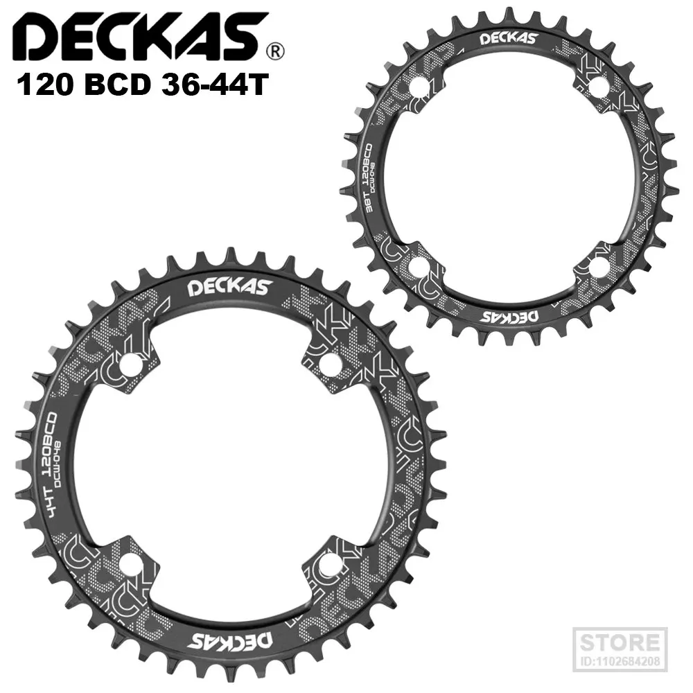 

Звездочка для горного велосипеда DECKAS 120BCD 36T/38/40/42/44T, полый ремонт, подходит для BCD 120 мм