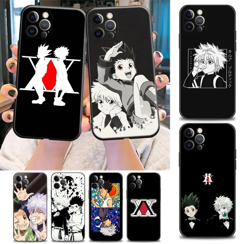 

Anime Hunter X Hunters Phone Case for iPhone 11 12 13 Pro Max 7 8 SE XR XS Max 5 5s 6 6s Plus Black Soft Case Cover