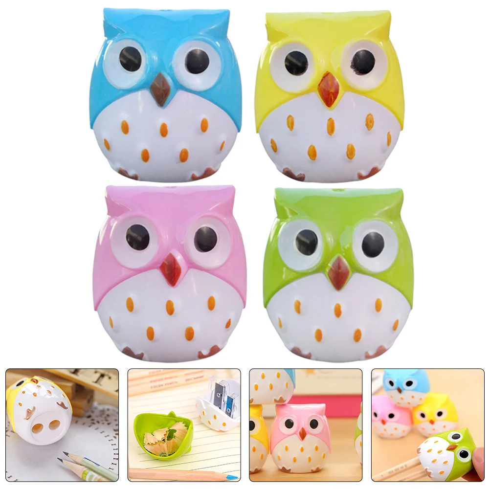 

8 Pcs Owl Sharpener Knife Office Accessories Sharpeners Lightweight Small Manual Plastic Handheld Portable