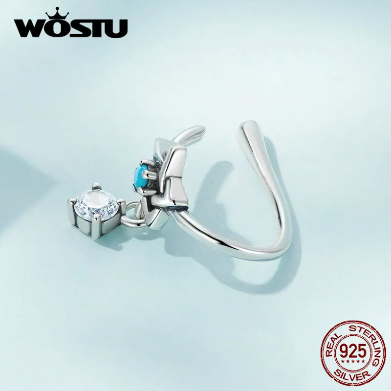 Женские серьги-клипсы из стерлингового серебра 925 пробы