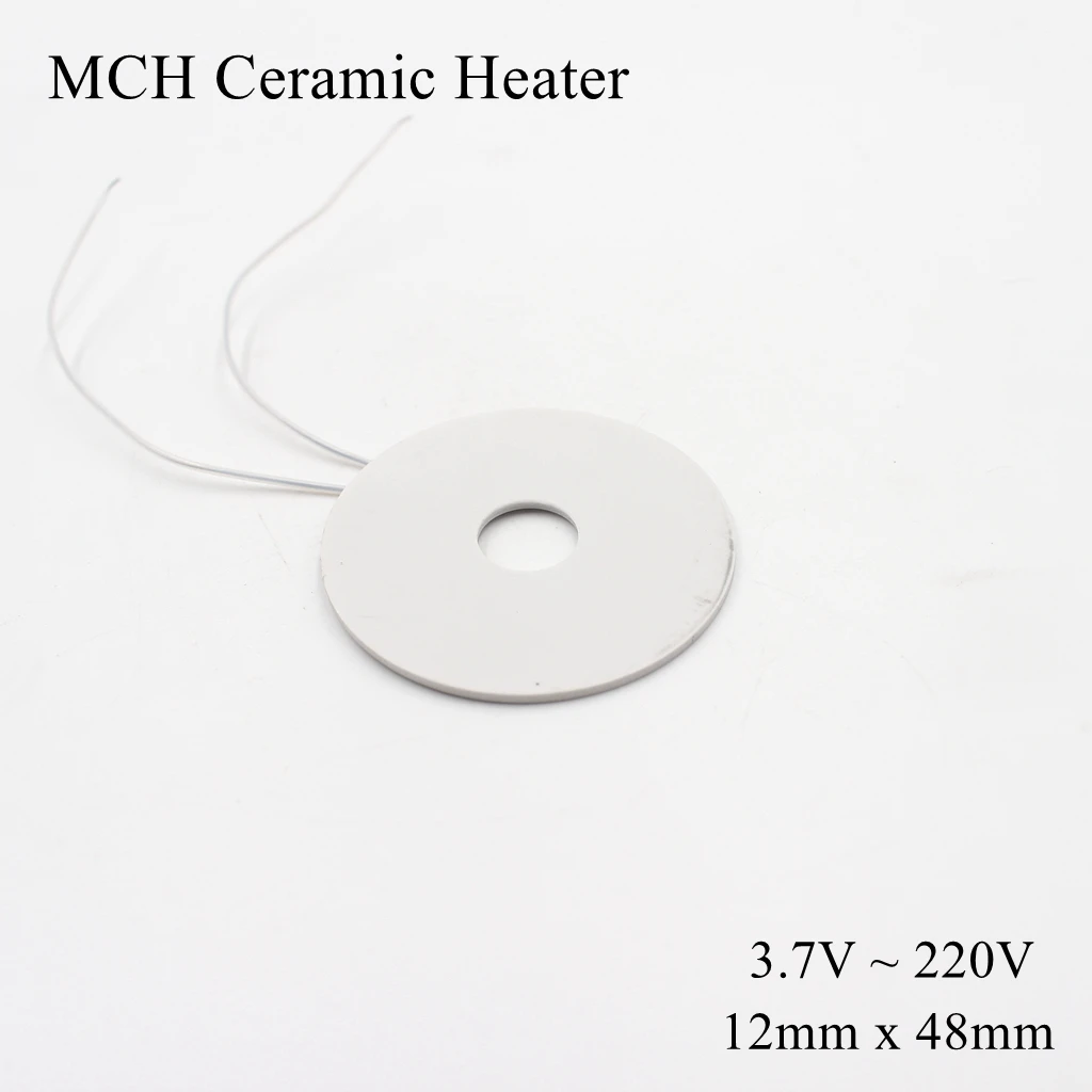 

Концентрические Круги 12 мм x 48 мм 5 в 12 В 24 в MCH высокотемпературный керамический нагреватель алюминиевый электрический нагревательный элеме...