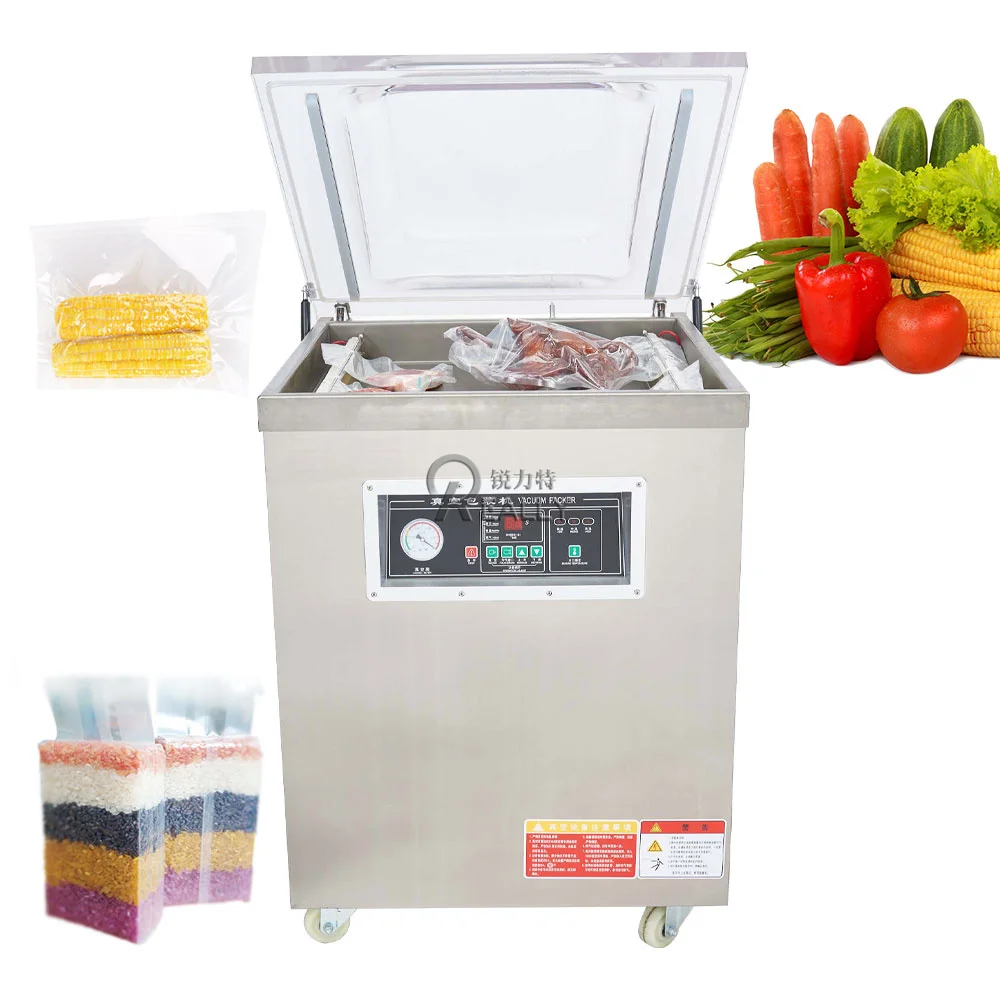 

Automatic Commercial Packing Sealer 600 Single Chamber Meat Fish Chicken Vacuum Packaging Machine for Packer