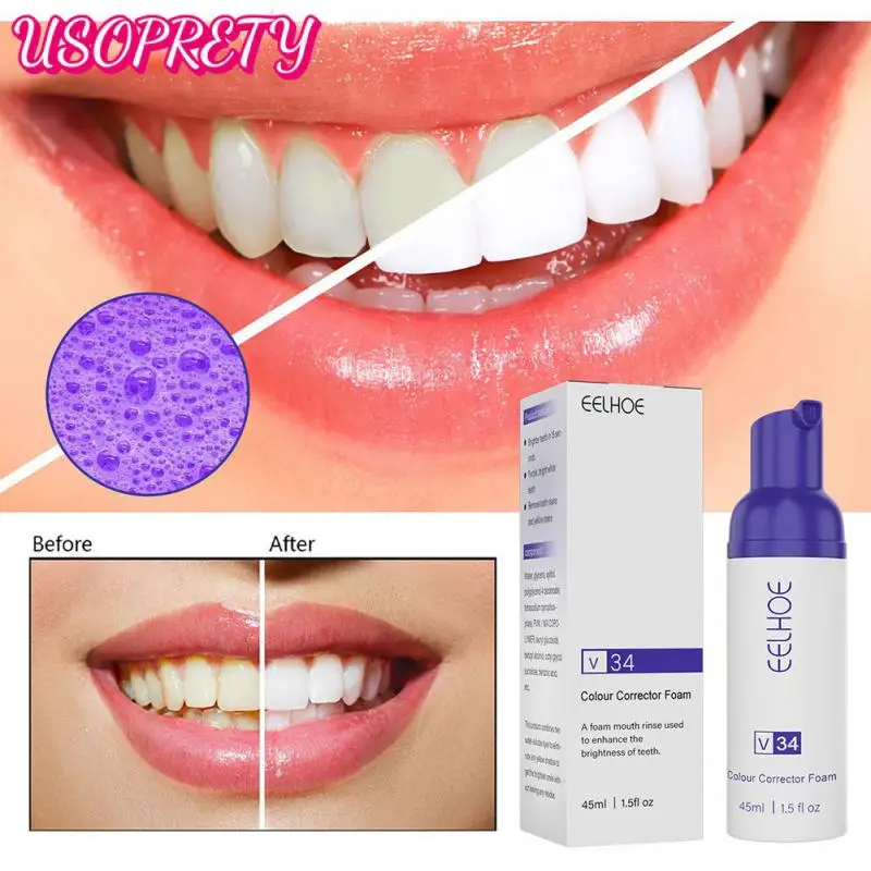 

Teeth Whitening Mousse Toothpaste Bleaching Cleansing Removes Stains Breath Freshen Mousse Foam Tooth Paste Oral Hygiene Care