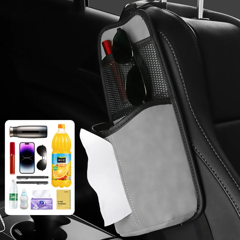 

Car Seat Side Storage Hanging Bag Multi-Pocket Seat Organizer Drink Holder Mesh Pocket Car Organizer Interior Accessories