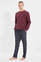 trendyol men s regular fit printed pajama bottoms thmaw22pt0404