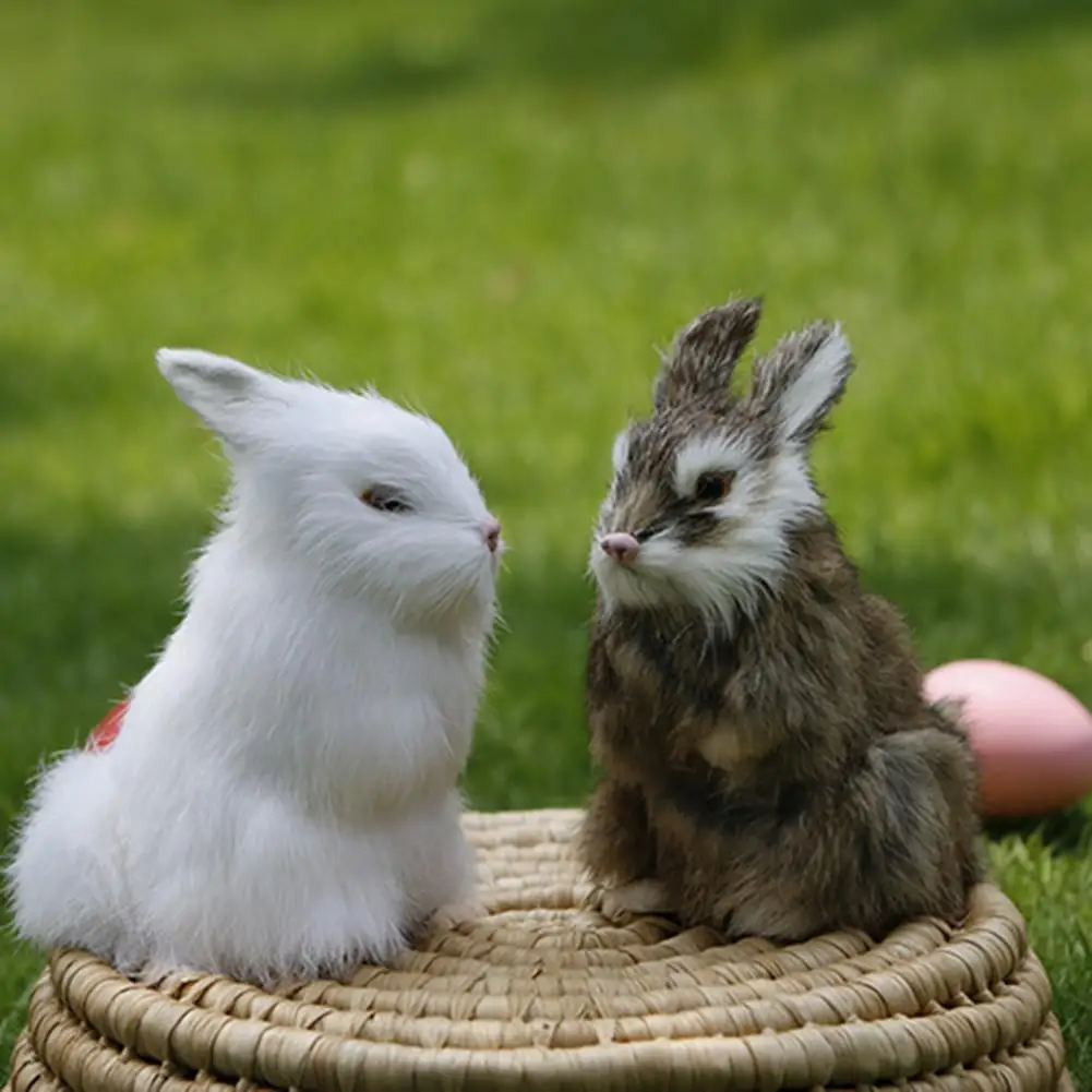 

Cute Micro Decoration Simulation Model 3D Animal Figure Model Ornament Home Decoration Rabbit Model Toy Realistic Rabbit