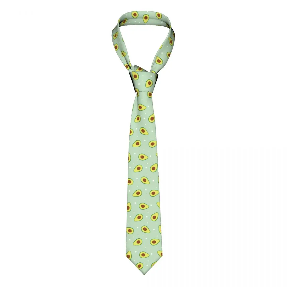 

Green Avocado Neckties Men Slim Polyester 8 cm Classic Avocados Lover Neck Ties for Mens Shirt Accessories Gravatas Gift