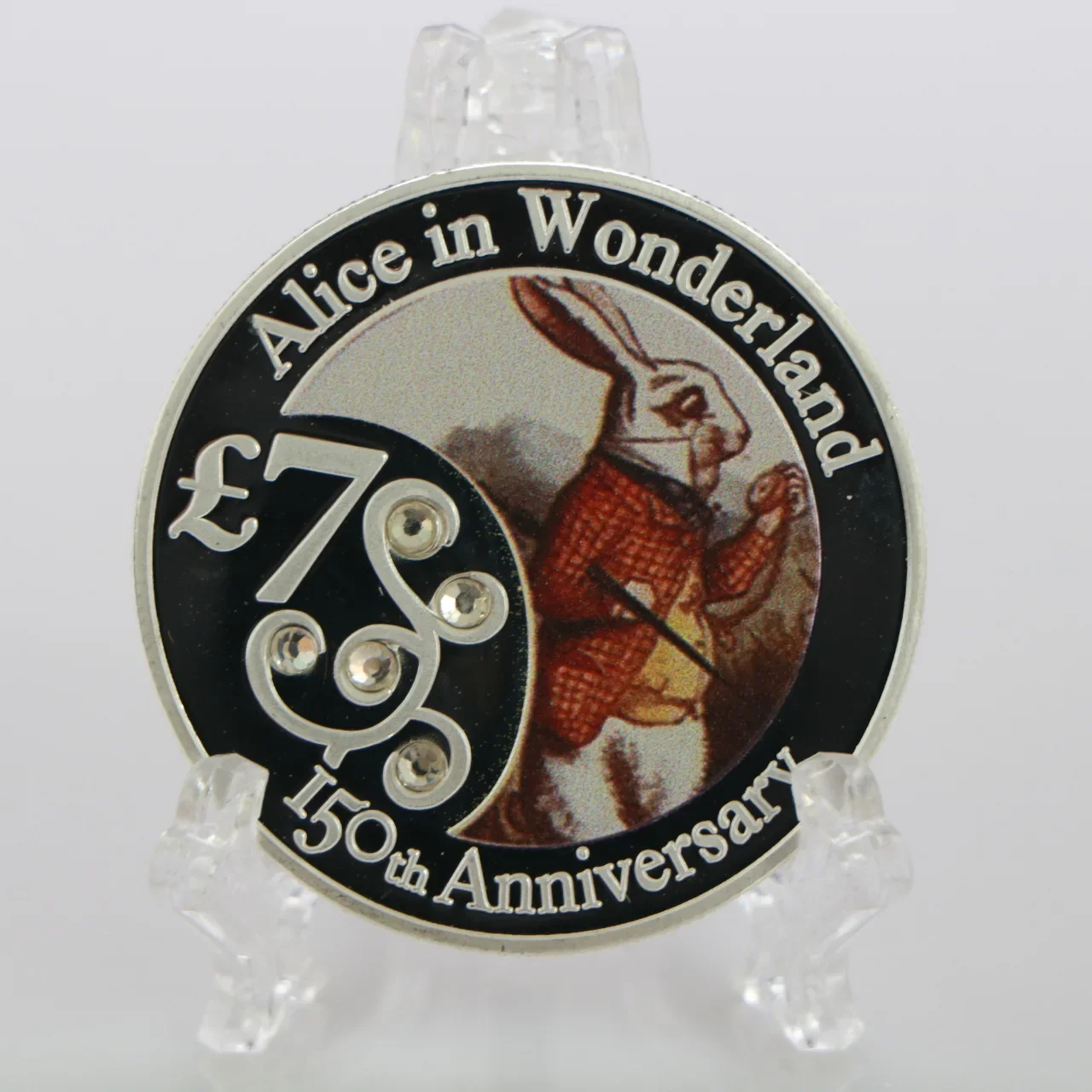 

Памятная монета Алиса в стране чудес, Серебряная Памятная монета с алмазным покрытием, памятная медаль, лучший подарок