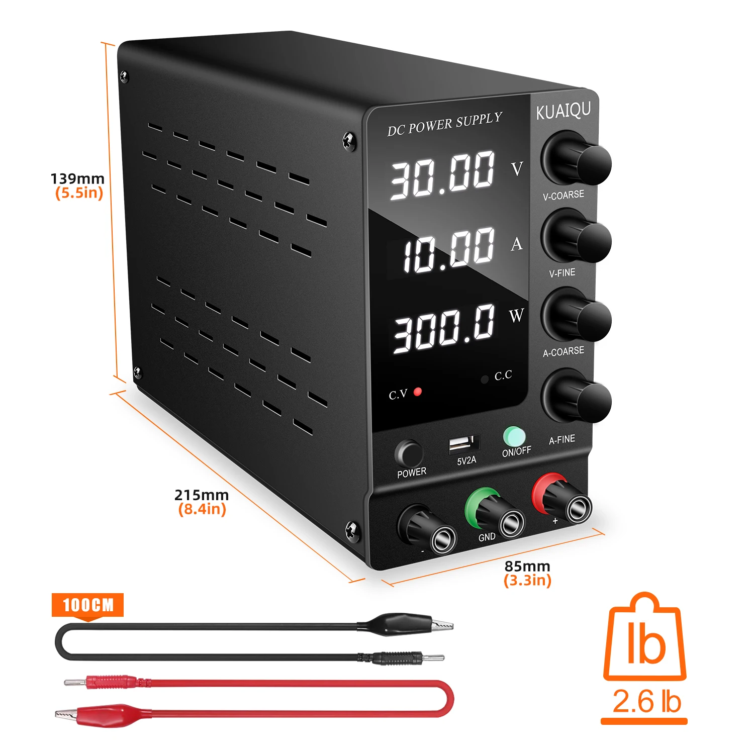 Фото Лабораторный регулируемый источник питания NICE-POWER SPS-C3010, черный, 30В 10А, высокоточный, по выгодной цене №3