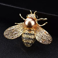 insect series brooch women delicate little bee brooches crystal rhinestone pin brooch jewelry gifts for girl