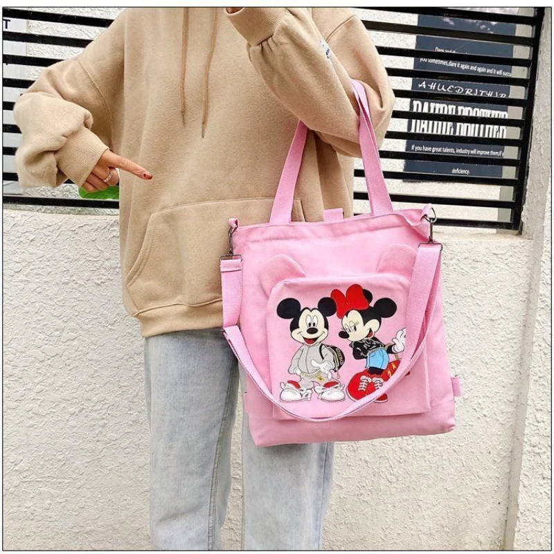Disney Shoulder Bag for Women Girls Mickey Mouse Tote Bag Shopping Bag Cute Crossbody Bag Book Bag Luxury Handbags Free Shipping