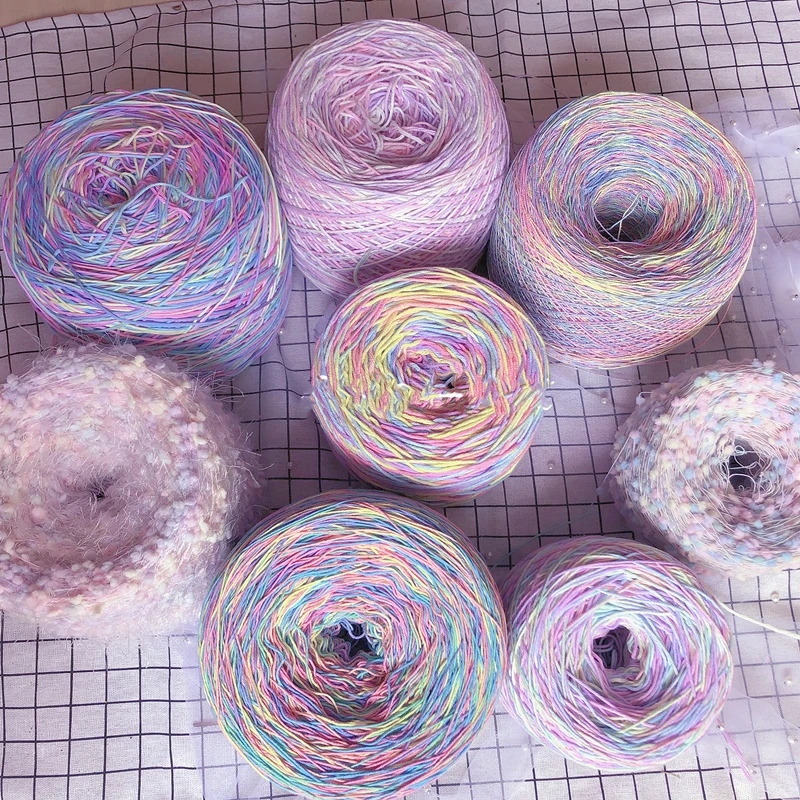 Светильник-фиолетовая серия ручная Смешанная характеристика вязальная сумка с