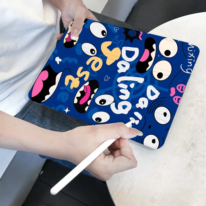 Чехол для планшета IPad Air 5 4 10 9 5-го поколения 7 дюйма 2 8 10-го с синим фоном и большими