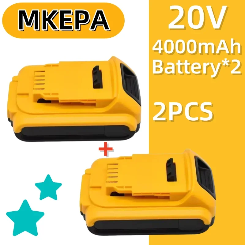 Фото Литий-ионная аккумуляторная батарея DCB200 20 В, 2000/4000 мАч для Dewalt DCB203 DCB181 DCB180 DCB200 DCB201 DCB201-2 L50 №1