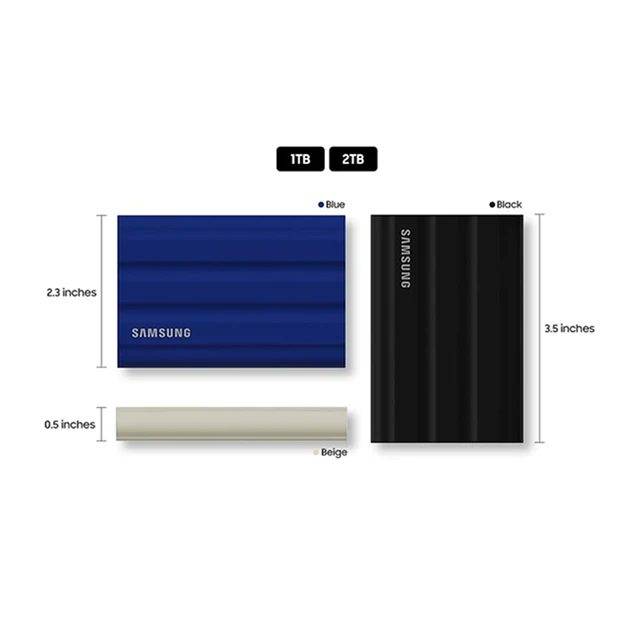 Samsung SSD Portable (externe) T7 Shield, USB 3.2 Gen2 5