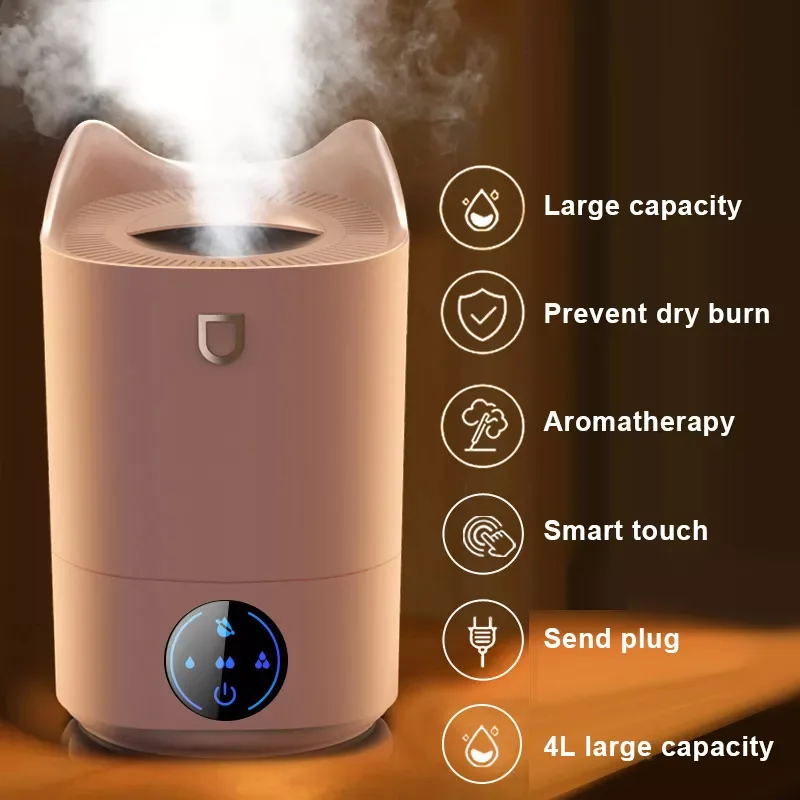 

Air Humidifier Double Nozzle 3L Humidity Monitoring Display USB Aroma Diffuser With Coloful LED Light Ultrasonic Aromatherapy