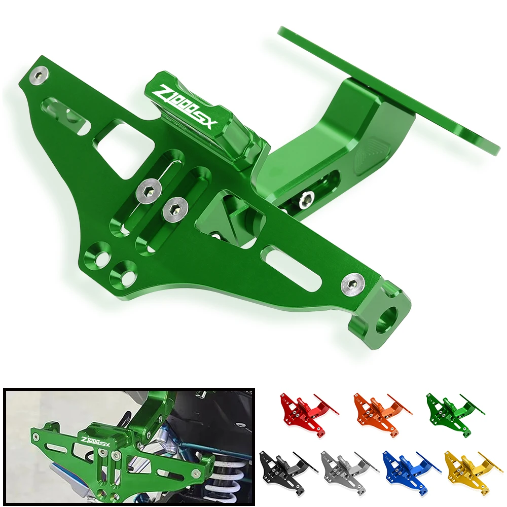 

Motorcycle Angle Rear License Number Plate Bracket Mount Holder With LED Light For KAWASAKI Z1000SX Z1000 SX 2017-2021 2020 2019
