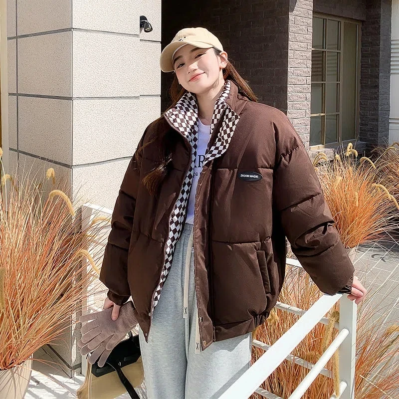 Cotton Padded Jacket Womens 2022 Autumn Winter New Korean Slim Loose Student Bread Clothes Female Casual Thick Warm Parkas Coat