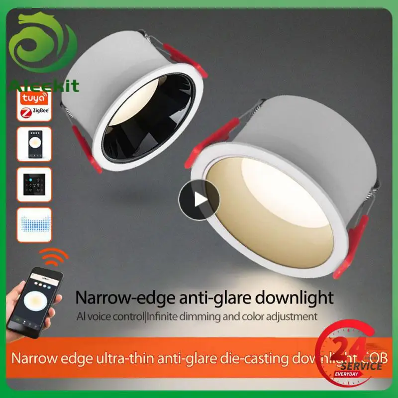 

Беспроводные комнатные светильники с Wi-Fi, умный дом, плавное затемнение, два цвета, теплый крутой светильник, для ванной комнаты, кухни, с голосовым управлением, круглый светильник