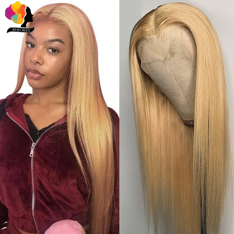 Ed Honey Blonde Human Hair Wigs For Women Straight Lace Front Human Hair Wig Pre-plucked 13x4 Transparent Lace Frontal Wig