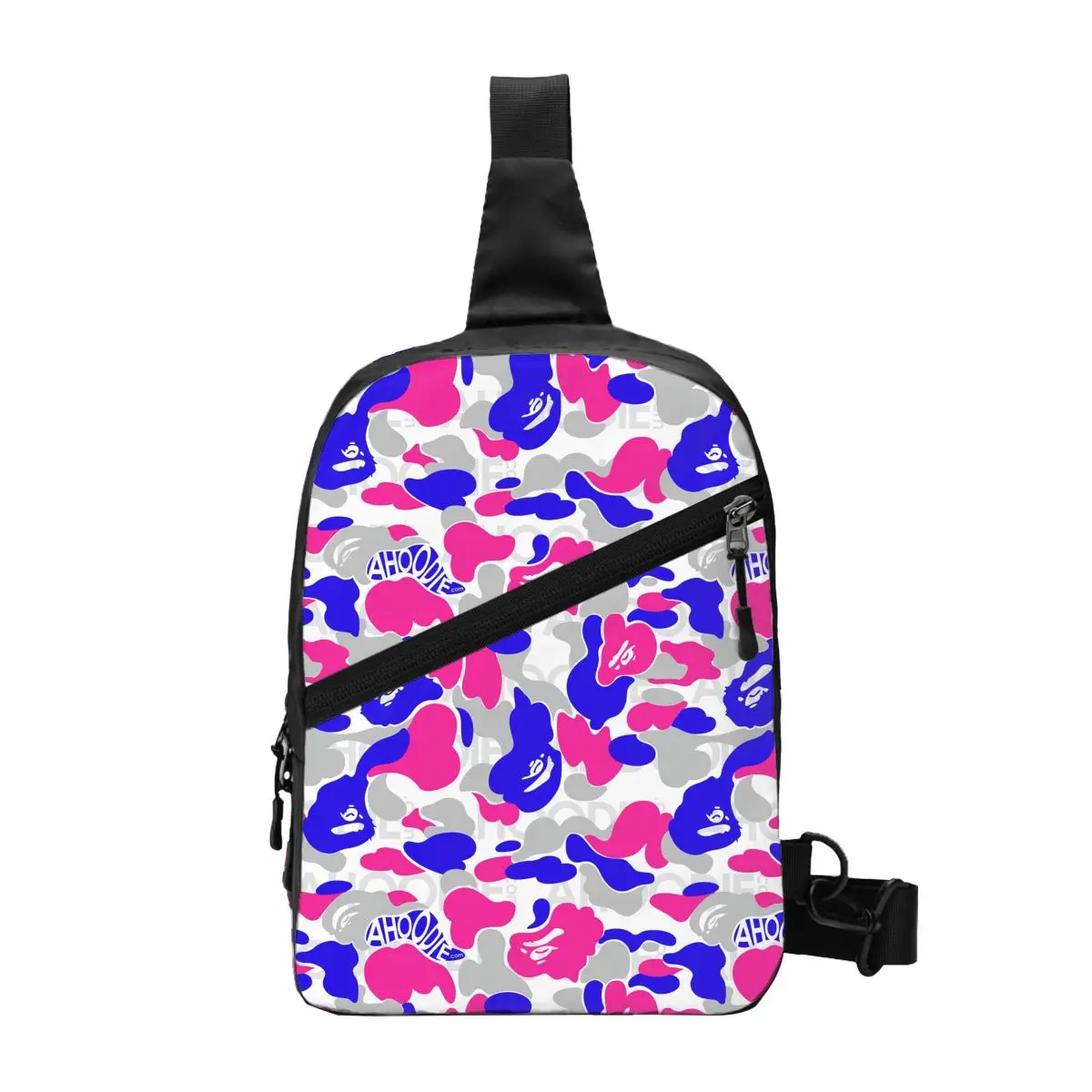 

Камуфляжная и розовая нагрудная Сумка-слинг, индивидуальный геометрический камуфляжный рюкзак через плечо для мужчин, рюкзак для велоспорта, кемпинга