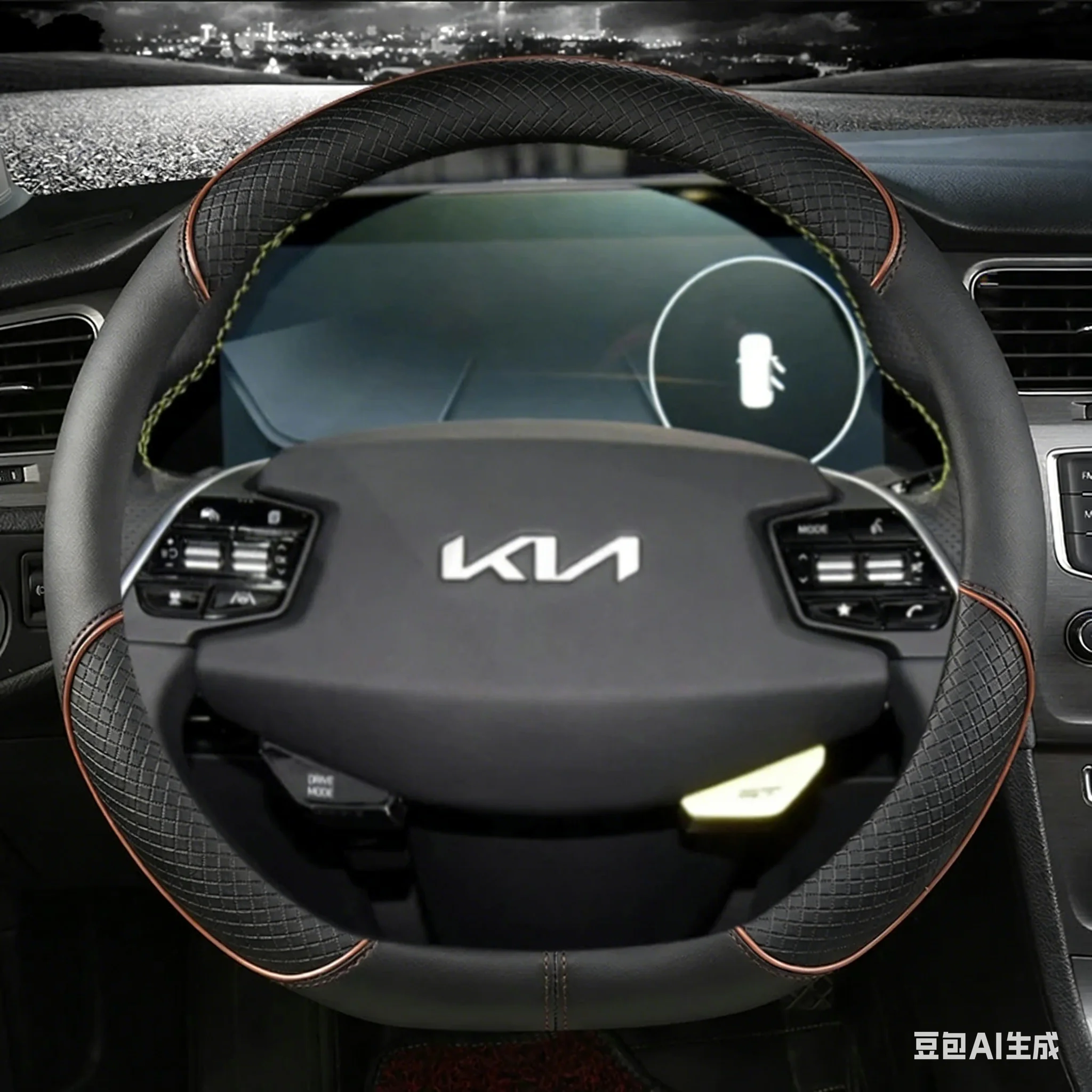 Фото Чехол на руль из кожи для KIA K5, KX5, K2, K3, GT Brand, Rio, Cerato, Sportage, Stinger, EV6, EV6 GT, EV6 GT-line №4