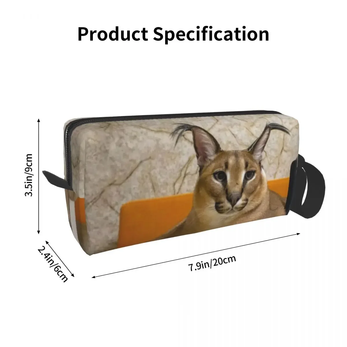 Дорожная забавная косметичка Floppa в виде кота милая органайзер для женской