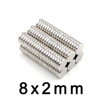1050100pcs 8x2mm neodymium magnet ndfeb round super powerful strong permanent magnetic imanes disc fridge magnet 82