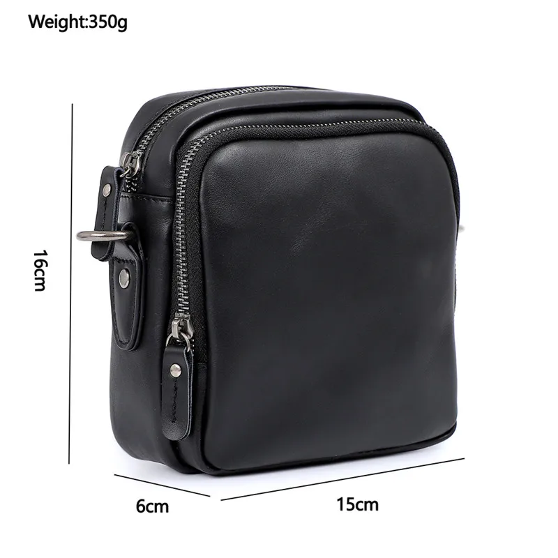 Men's Fanny Waist Bag Genuine Leather Crossbody Bag foe Man Mini Multi Phone Box Wallet and Purse Outdoor Coin Card Pouch