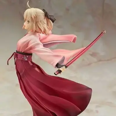Фото Новая коллекционная фигурка GSC Fate Okita Souji 24 см в кимоно с декоративным клинком, подарок для фанатов аниме, украшение для рабочего стола №3