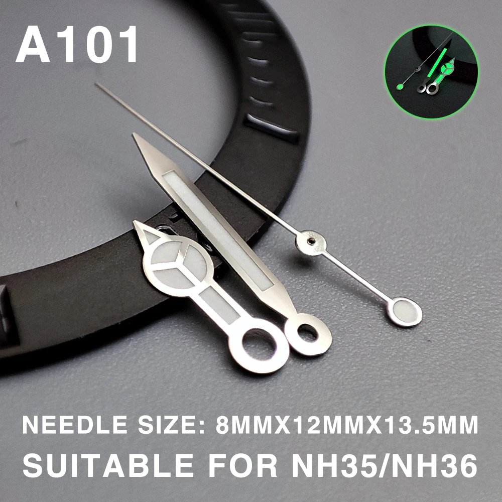 Аксессуары для часов Стрелки Superluminova Сине-зеленые стрелки для NH3635, 4r36 A1~A104 Механизм корпуса (art.: 3920be4959ccf) - 3920be4959ccf