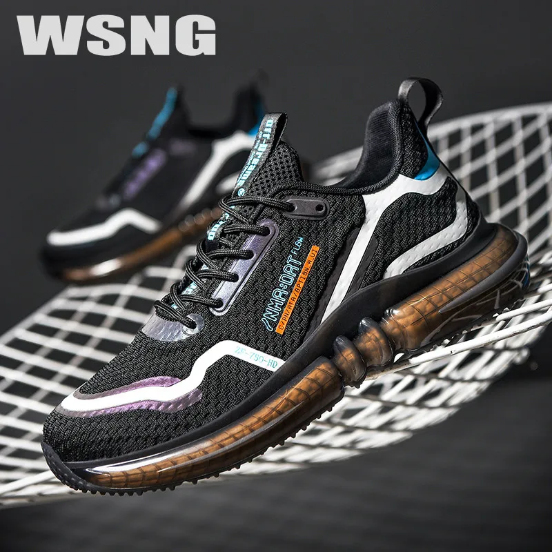 

WSNG Mesh Shoes Men's Shoes Breathable Sports Shoes Trendy Shoes New Korean Version Trend Soft Bottom Luminous Casual Shoes39-44