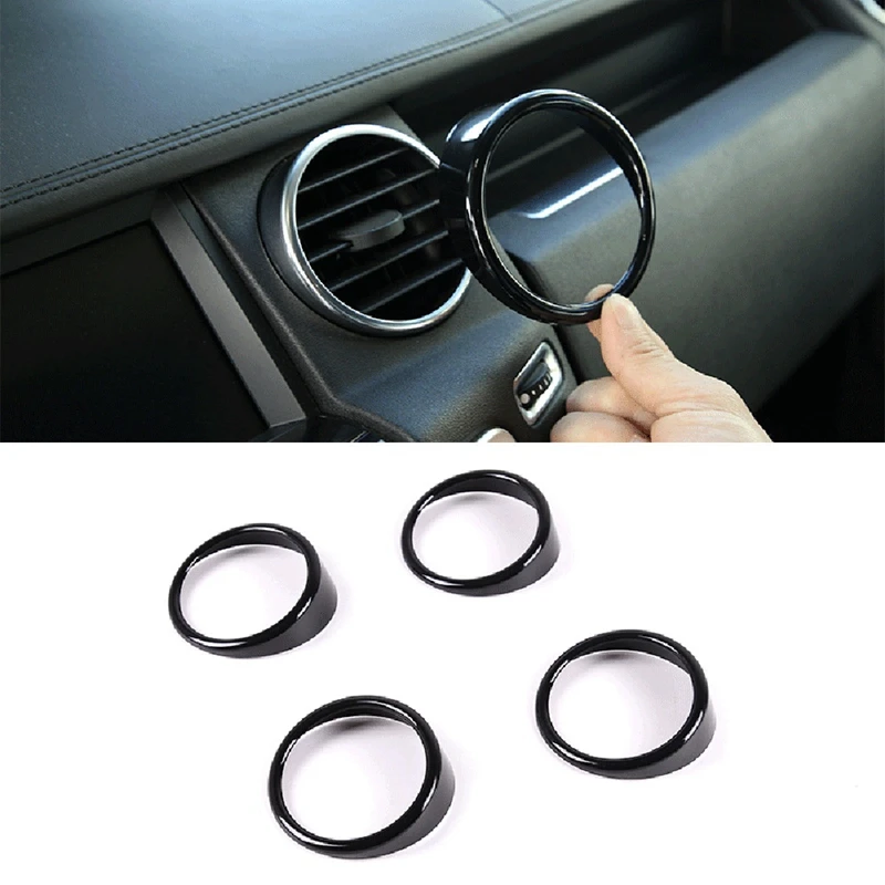 

4Pcs Car Glossy Black Dashboard Side Air Vent Housing Outlet Frame Cover Trim For Land Rover Discovery 4 LR4 2010-2016