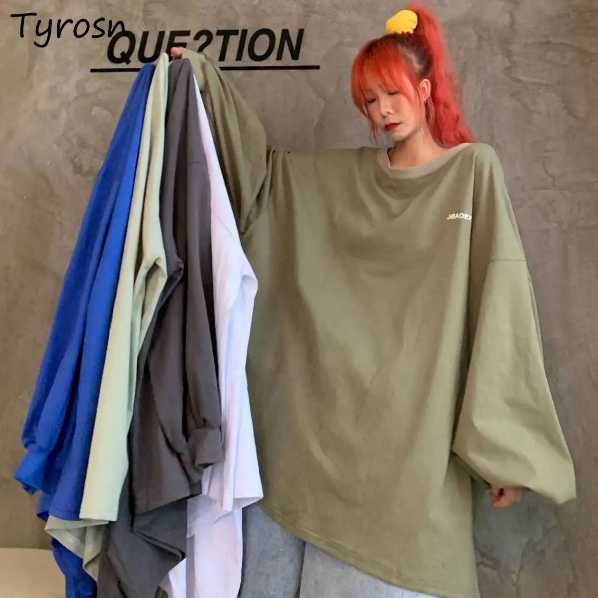 

Футболка женская с длинным рукавом, универсальная уличная одежда бойфренда в стиле панк, с надписью, модная повседневная винтажная одежда в...