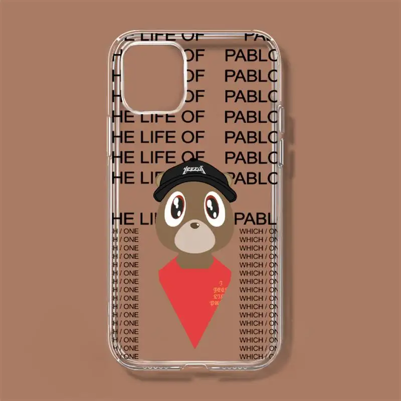 Чехол для телефона Kanye West iPhone 11 12 Mini 13 Pro XS Max X 8 7 6s Plus 5 SE XR прозрачный чехол |