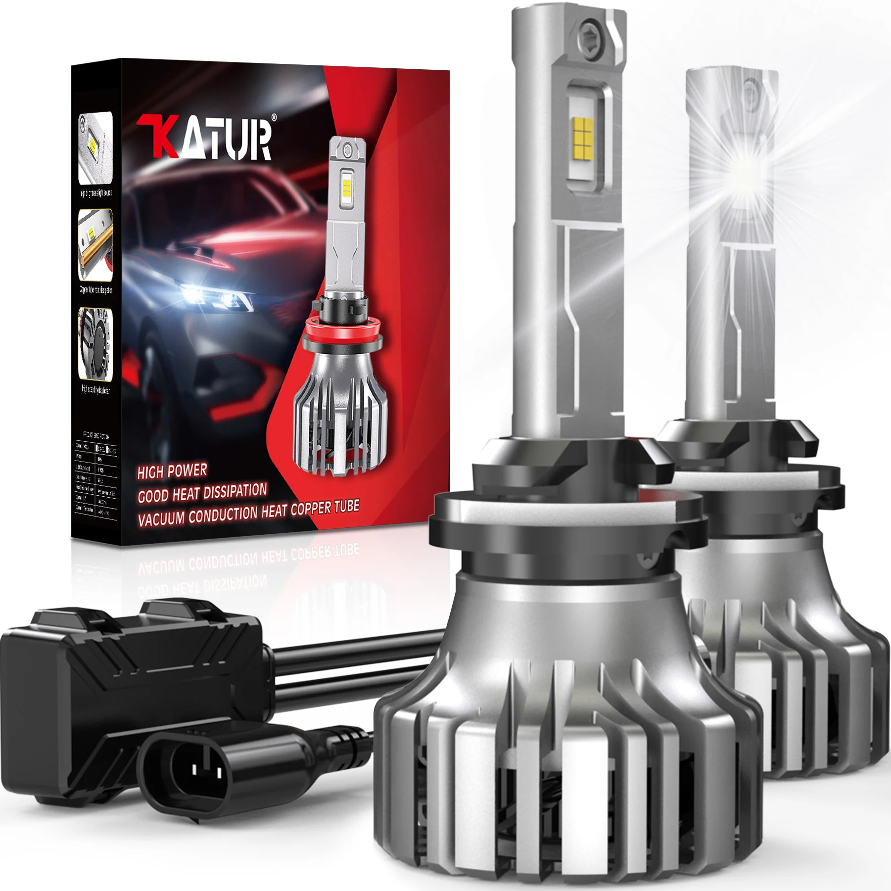 Katur 2x Super H27 880 лампочки автомобильная фара дальнего света 6500 лм 2010 k Canbus лампа для