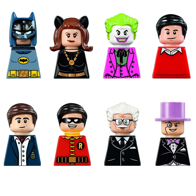 

DC Building Blocks Batman Catwoman Joker Robin Penguin Blocks Mini Action Cartoon Figure Assemble Dolls Kids Toy Brithday Gift