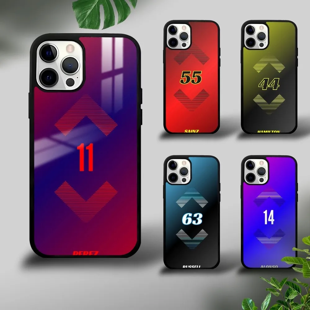 Чехол для телефона с номером F1 Formula 16 iPhone 15 14 13 12 11 Pro Xs Max Mini Plus Celulares Hard Funda