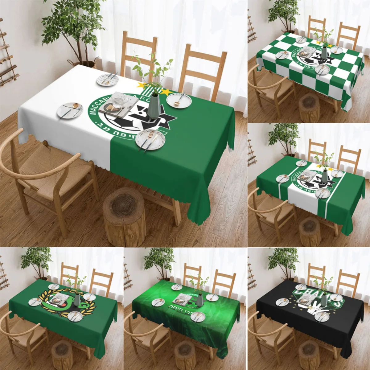 

Maccabi Haifa Oil Resistant Square Tablecloths Square Tablecloths, Indoor and Outdoor Tablecloths