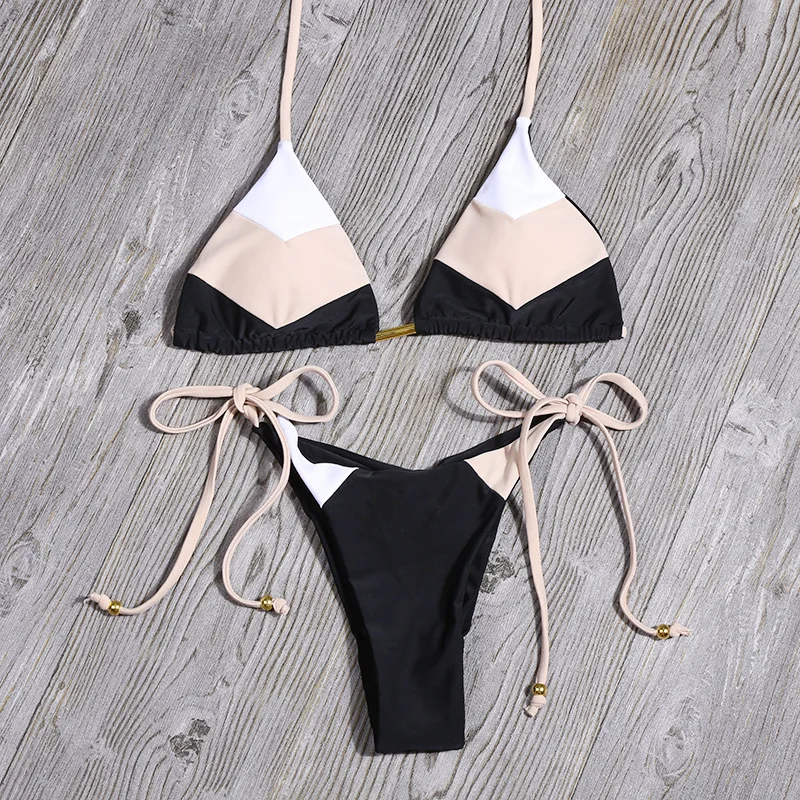 

Fashion Print Swimsuit for Women Sexy Tie Bikini Thin Summer Beach Swimwear Summer Beach Swimming Pool Swimsuit Sexy Two Piece