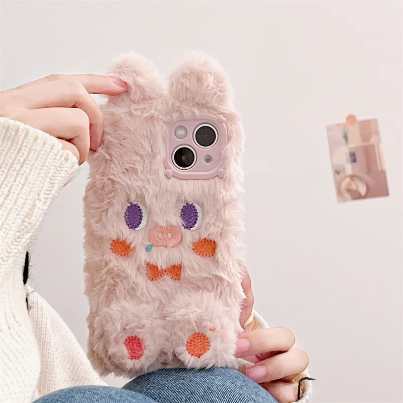 

Suitable for iPhone 13pro Plush Pink Pig Apple 12 mobile phone case 11 lovely XR female xsmax warm 7 / 8p
